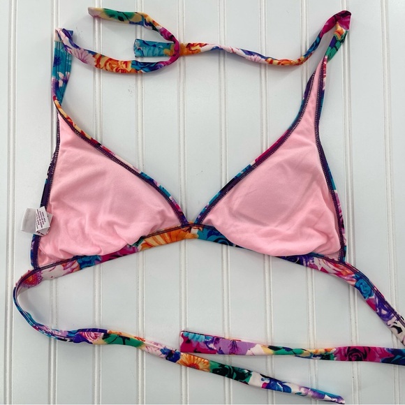 CANDIE'S Y2K Floral Drawstring 2 Piece String Twee Bikini Set Size XL - Picture 9 of 11